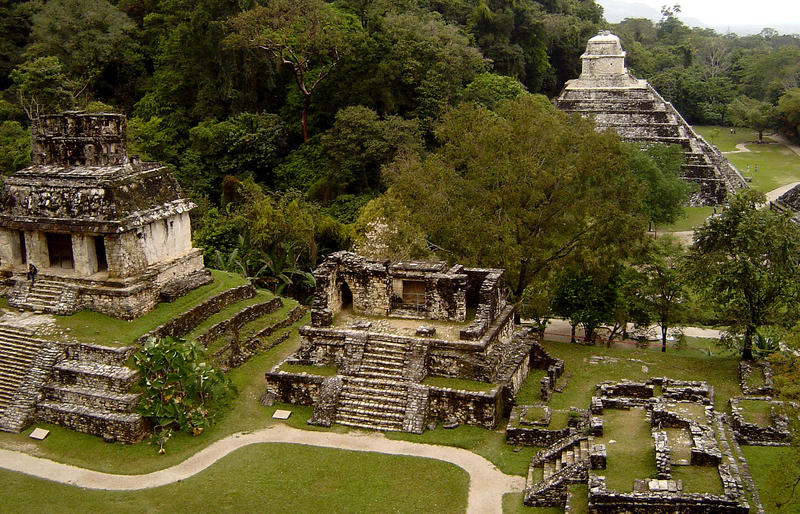 a birds eye view of the archaeological site at palanque